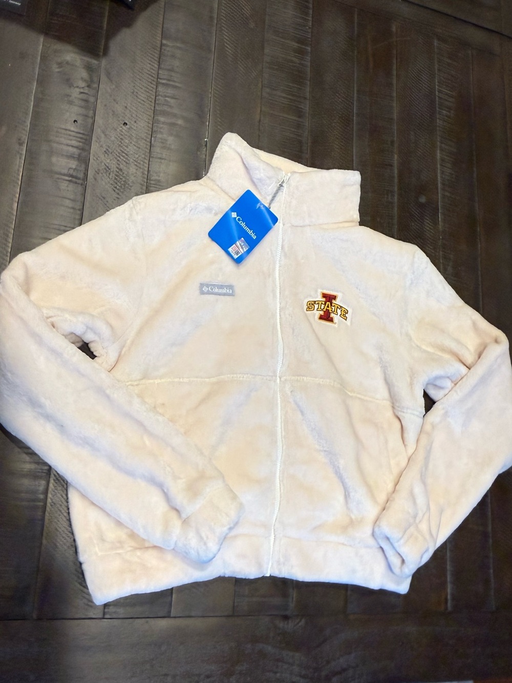 Columbia Iowa Plush Full-Zip Jacket in Soft Cream NWT SM (411)